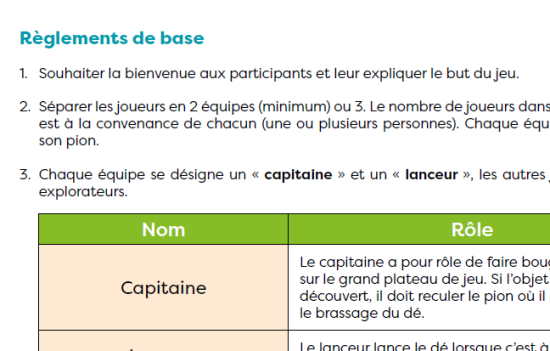 Règles de la Malle des souvenirs