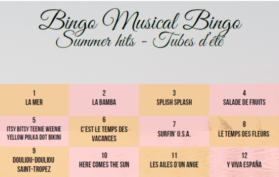 Bingo musical - ASLIMM 06